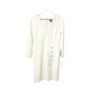 🤍Maggy London Cream Long Sleeve Dress🤍